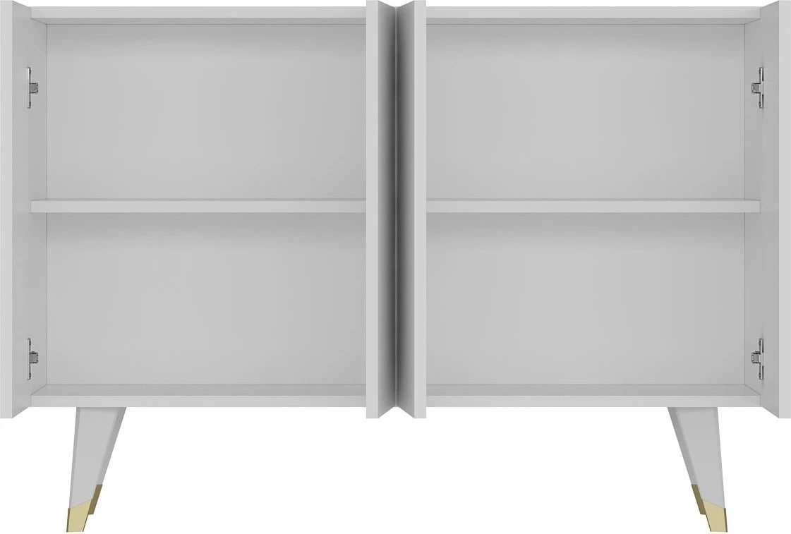 Konsolë Skye Decor, Quart Ramada, ngjyrë ari dhe e bardhë