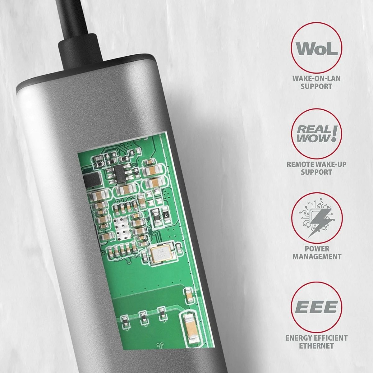 Kartë rrjeti AXAGON ADE-25RC, 2.5 Gigabit Ethernet, USB-C 3.2 Gen 1, Gri
