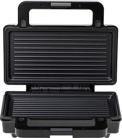 Toster sanduiçash 2-në-1, Adler AD 3073, pllaka të këmbyeshme sanduiçi dhe grill, shtresë jo-ngjitëse, 1000–1400W, i zi