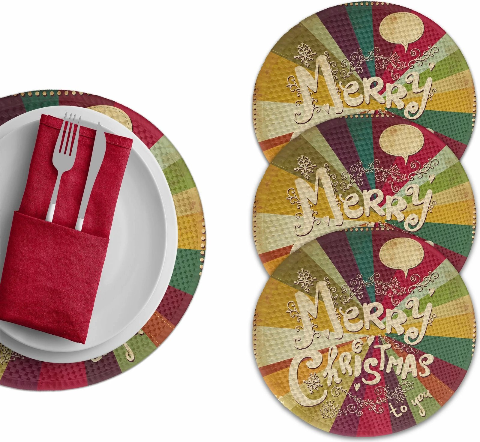 Set nënshkallash për tavolinë, shumëngjyrëshe, Hermia Concept, 4379Supla, 4 copë