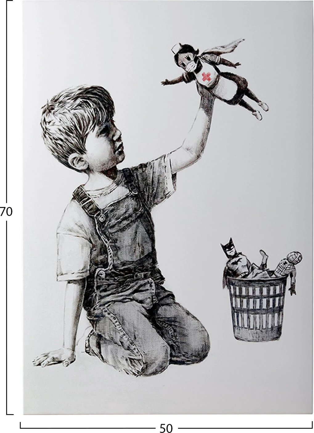 Pikturë muri GOBI, kanavacë e printuar, 50x3x70cm