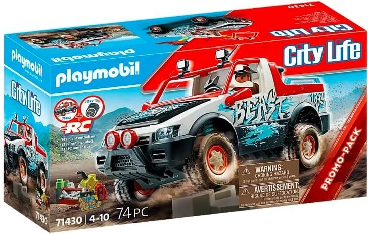 Set lodrash Playmobil City Life 71430, makinë garash RC, 74 pjesë
