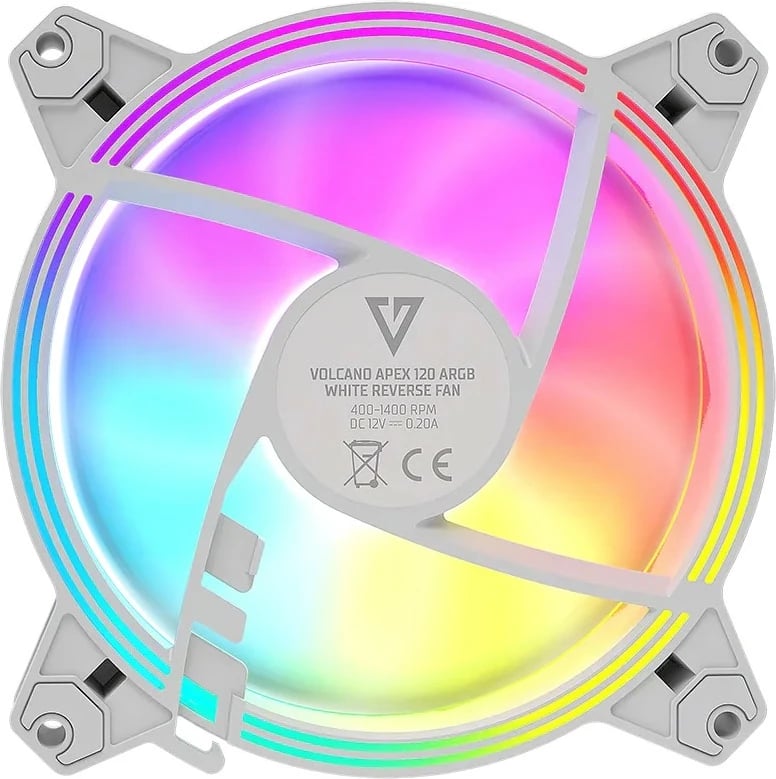 Ventilator kase MODECOM FAN-APEX-120R-ARGB-200, 120mm, ARGB, i bardhë