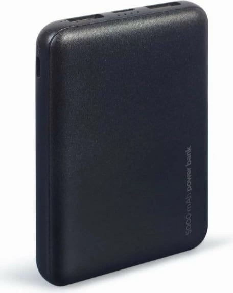 Power bank Gembird PB05-02, 5000 mAh, e zezë