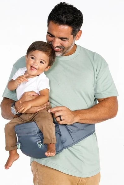 Mbajtëse bebe 5-në-1 me sedilje në ije, B-kids, 150300012, 0m+ 5.5–20.4 kg, gri