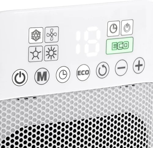 Ngrohës qeramik, Adler AD 7727, 1500W, ekran LCD, telekomandë, i bardhë