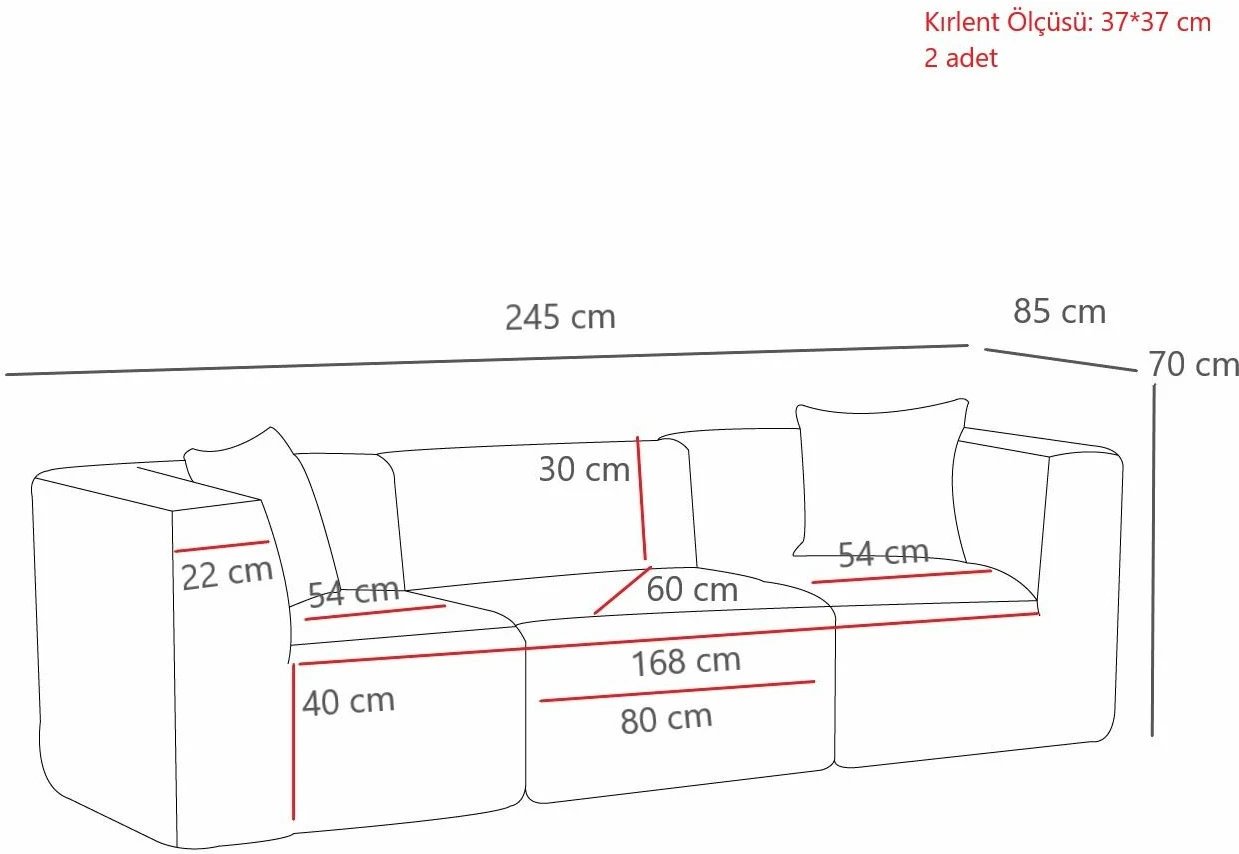 Divan treshe Raks, kafe, Atelier del Sofa