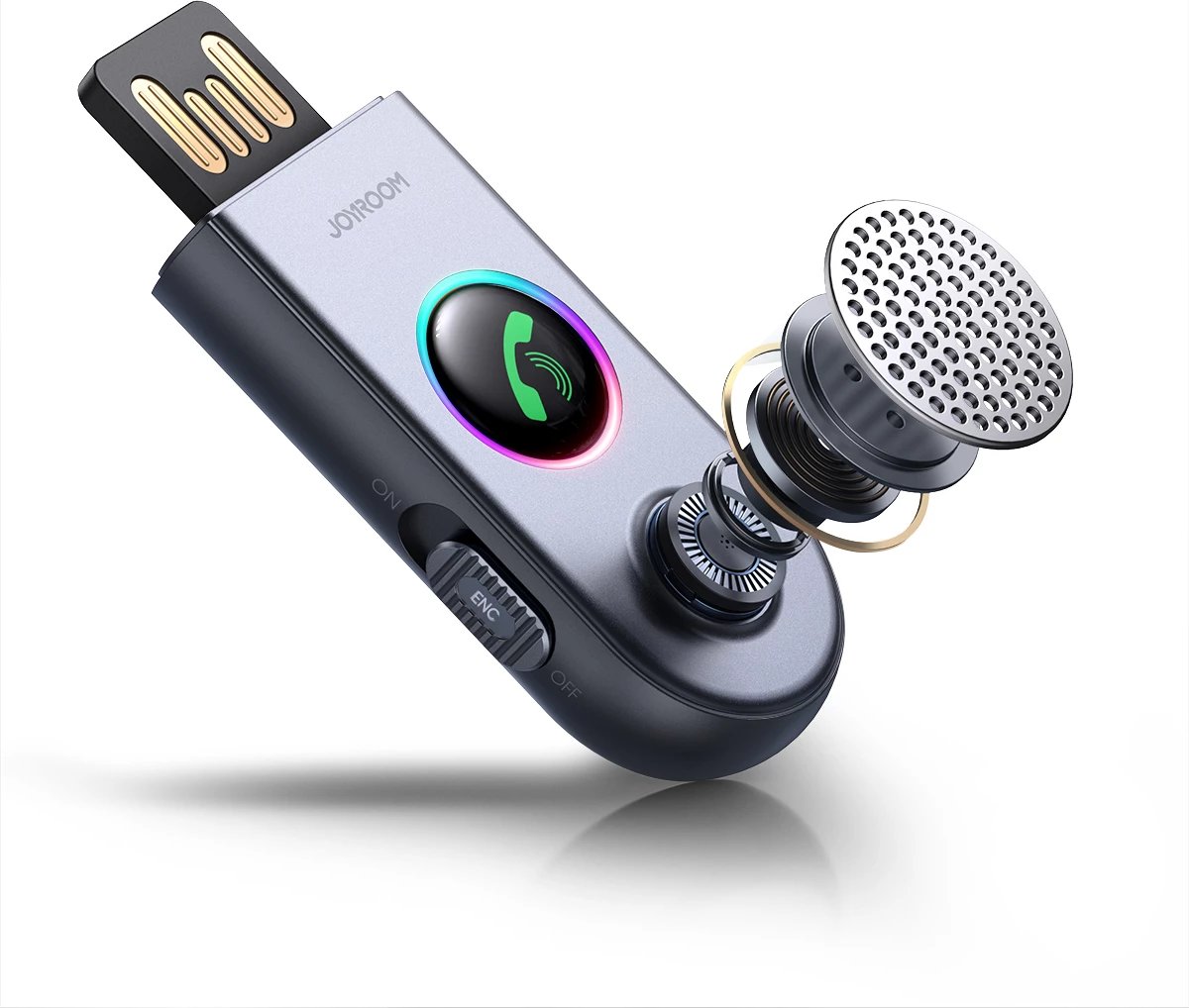 Pranues wireless për makinë Joyroom JR-CB6, Bluetooth 5.3, Gri