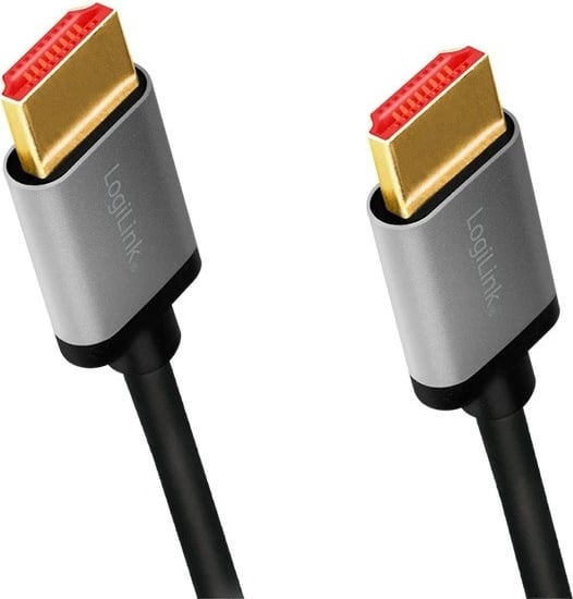 Kabllo HDMI LogiLink CHA0106, 3m, 8K/60Hz, alumini, e zezë/gri