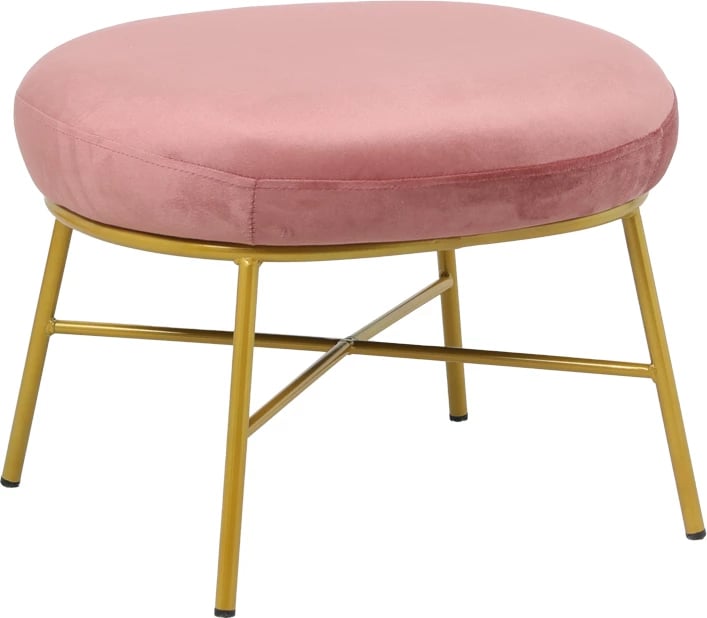 Karrige Susanna kadife mollë e kalbur-këmbë metali të artë 56x47x40cm