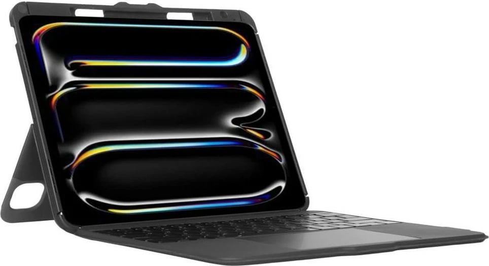 Mbështjellës me tastierë Bluetooth Targus VersaVu për iPad Pro 13-inch (M4), spanjisht, i zi