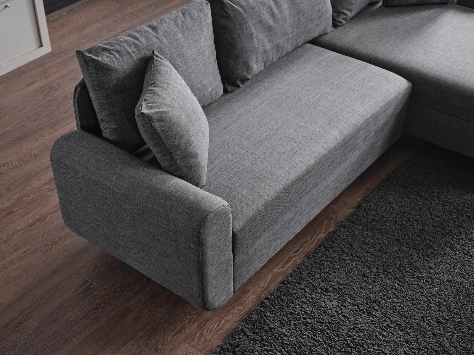 Kënd-sofë krevate Flavia, ngjyrë gri