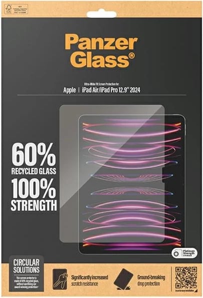 Xham mbrojtës PanzerGlass Ultra-Wide Fit për iPad Air 12.9" 2024 / iPad Pro 12.9" 2024