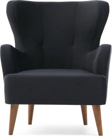 Karrige Wing Karina, kadife, ngjyrë antracit