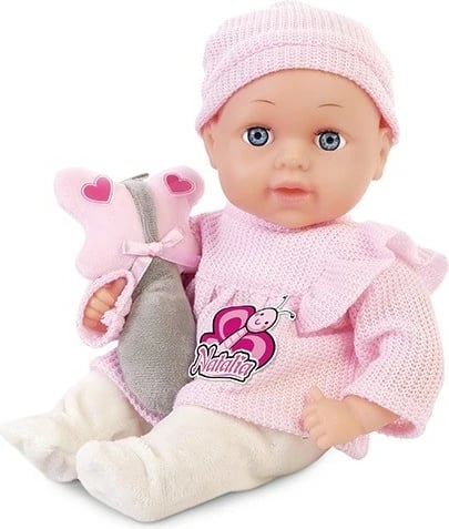 Kukull bebe Artyk Natalia 33 cm me lodër flutur, rozë Kukull bebe Artyk Natalia 33 cm me lodër flutur, rozë