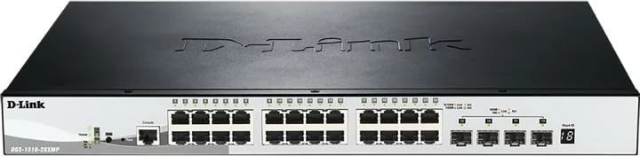 Switch, D-Link DGS-1510-28XMP/E, 24 porte, 1 Gbps