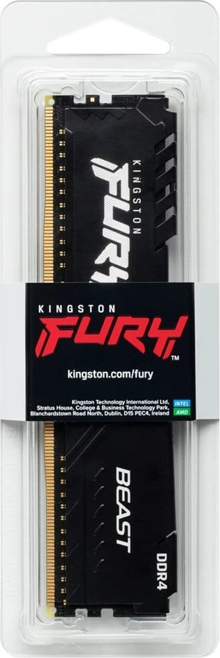 RAM memorie Kingston Fury Beast, 8GB DDR4, 3200 MHz