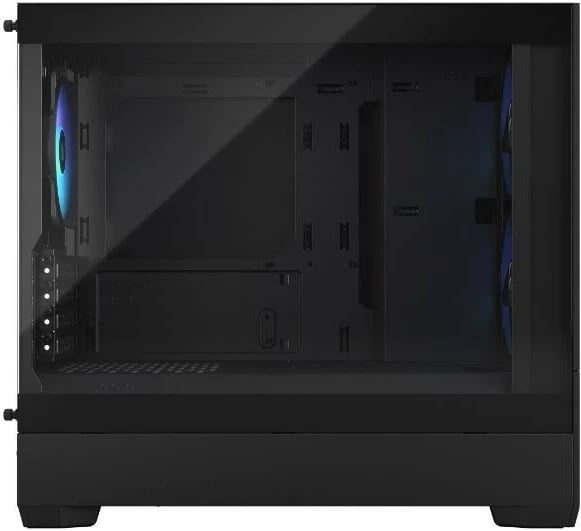 Kasë Fractal Design Pop Mini Air RGB, Mini Tower, Micro ATX/Mini ITX, e zezë, xham i temperuar