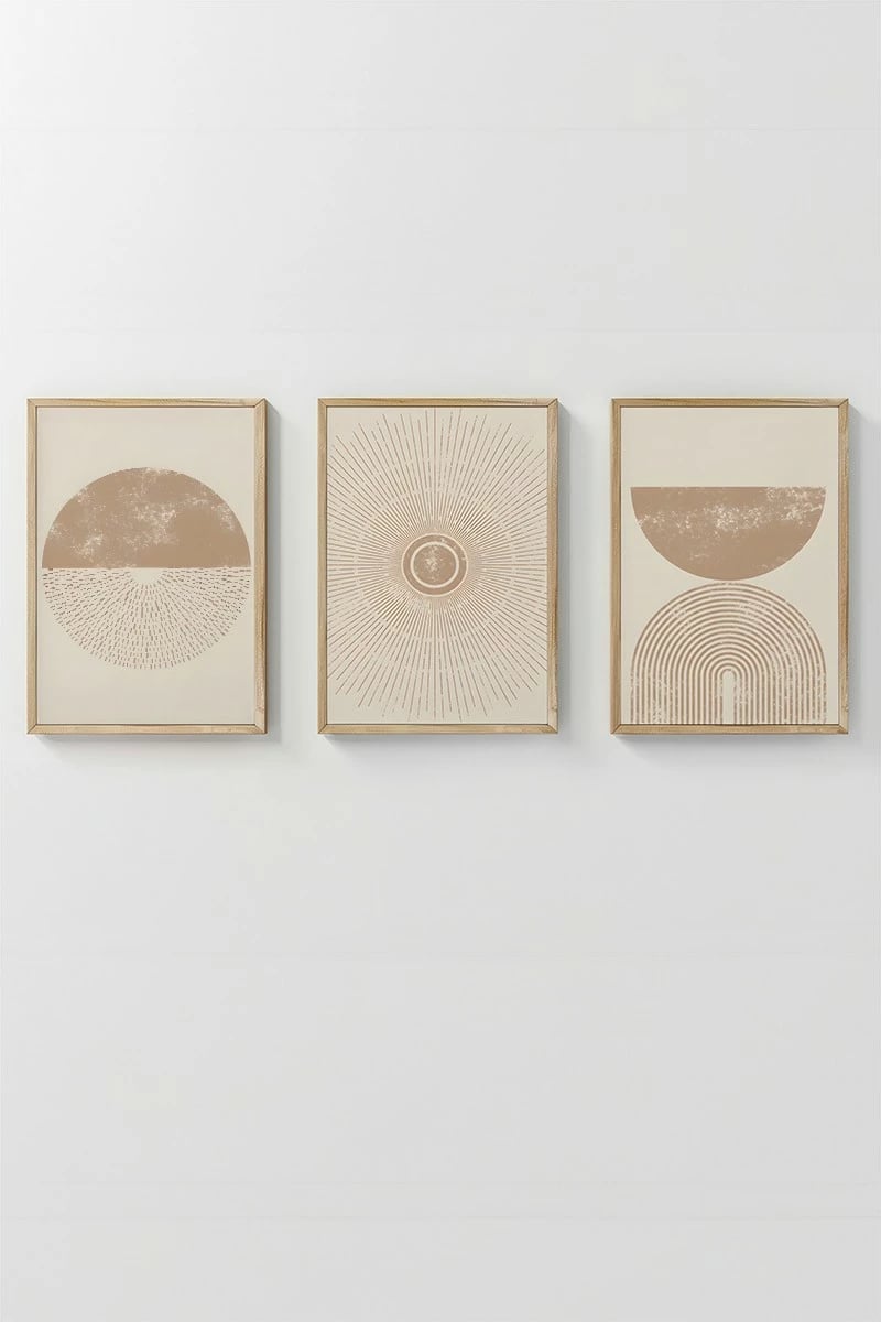 Pikturë dekorative me kornizë (3 copë), Wallity, 3Dartsohoset14