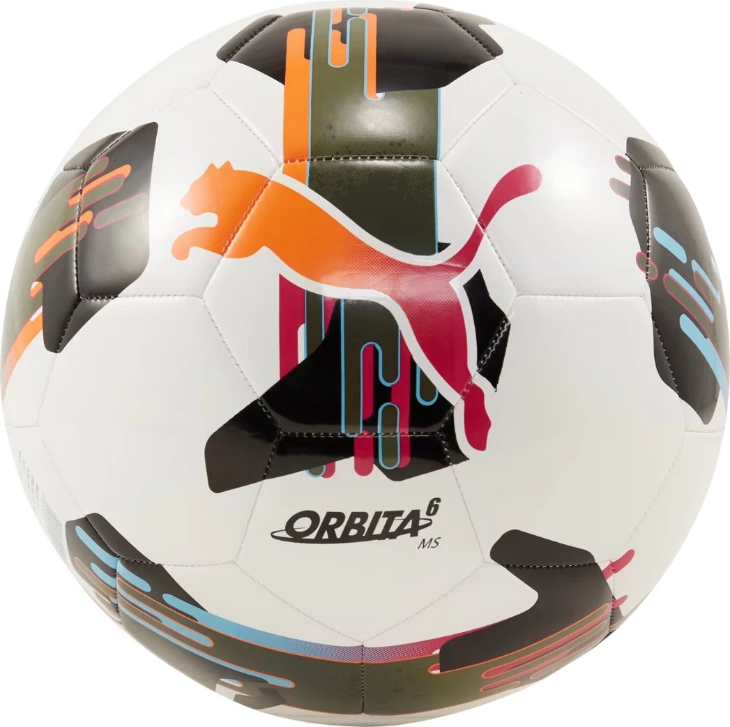 Top futbolli Puma për fëmijë, bardhë-portokalli-zi