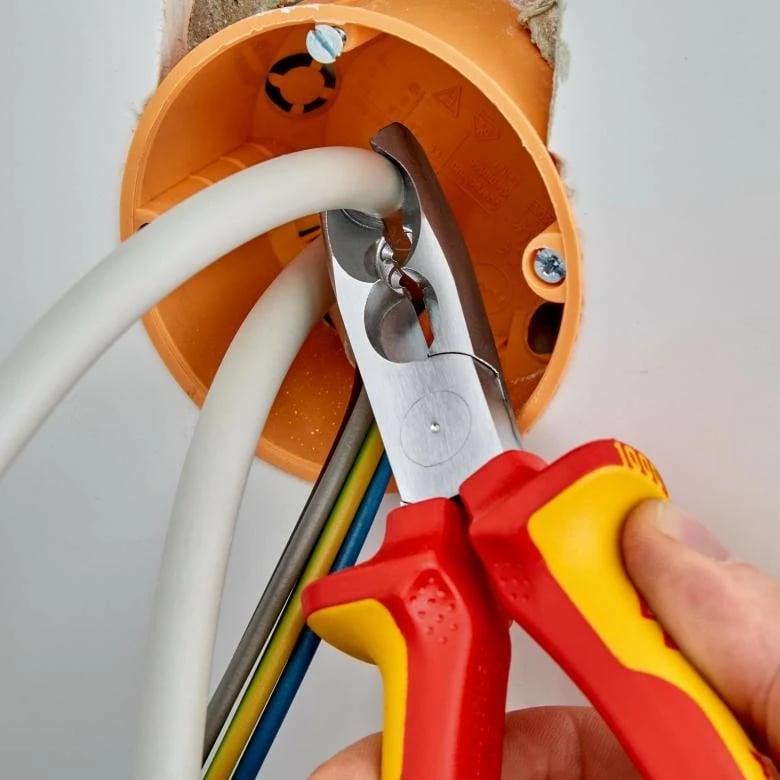 Kërrabza zhveshëse Knipex 13 46 165, izolim mbrojtës, 165mm, kuqe/verdhe