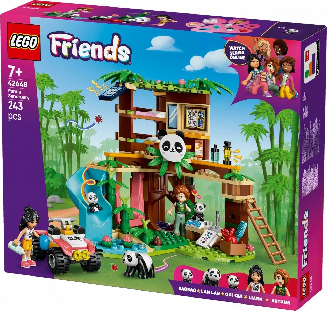 Set LEGO Friends Panda Care in the Reserve 42648, 243 pjesë, për fëmijë, shumëngjyrësh