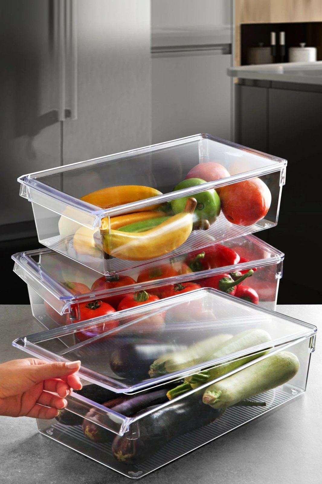 Set organizues për frigorifer (3 copë), Hermia, CLRKPKMX-3