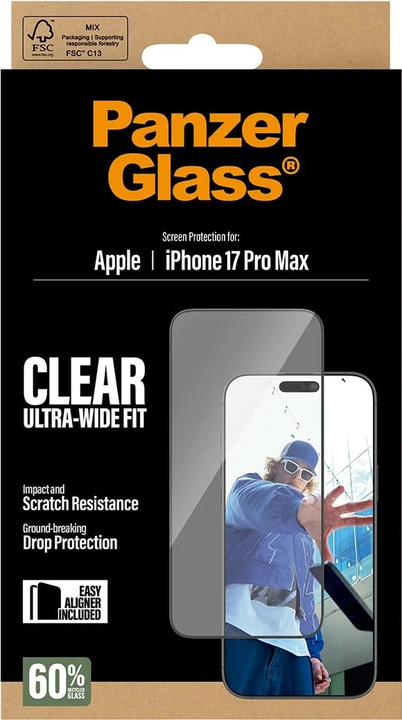 Xham mbrojtës PanzerGlass për iPhone 17 Pro Max UWF