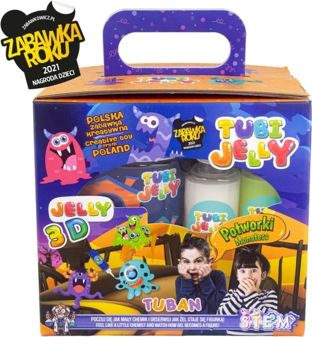 Set kreativ TUBAN Tubi Jelly, 6 ngjyra, akuarium i vogël, multikolor