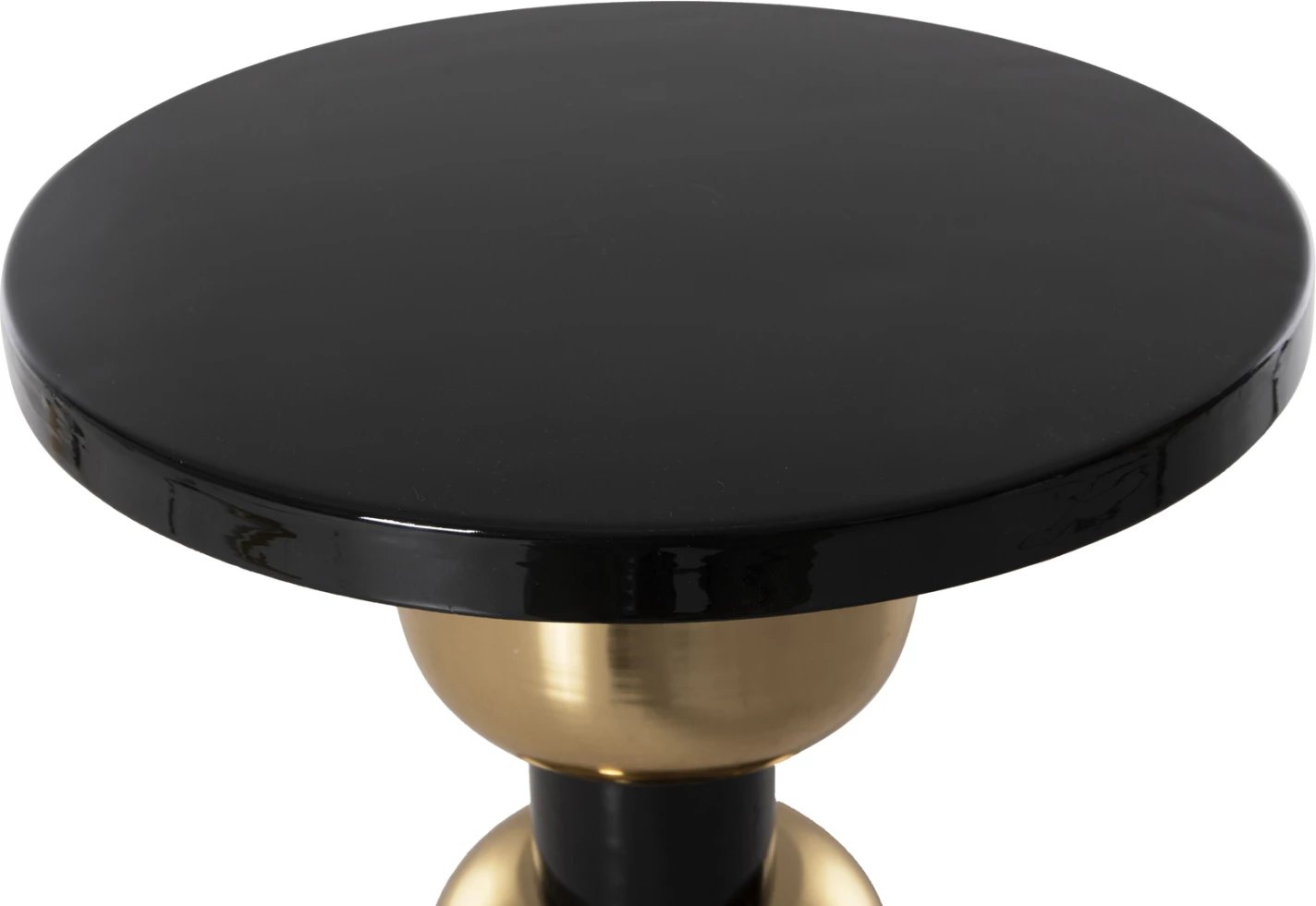 Tavolinë ndihmëse SURAT, metalike, ngjyrë zezë-ari, FH4236.04, Φ50,5x59,5H cm