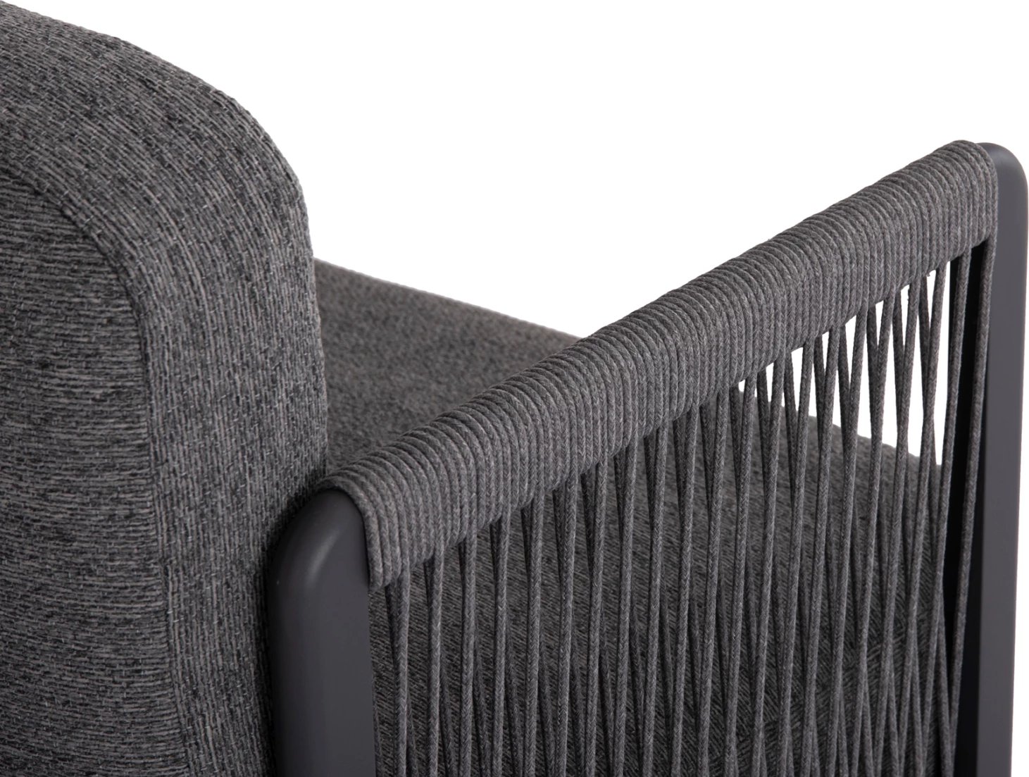 Set këndi për jashtë, 3 pjesë, seria ELYSIA, alumin i hirtë i errët, litar, material tekstili, CD6187.01