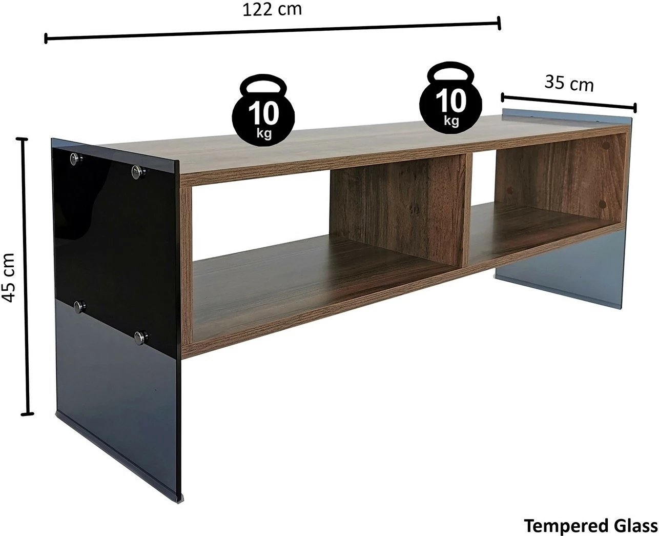 Komodë TV Hanah Home, TV405, ngjyrë arrë dhe fume