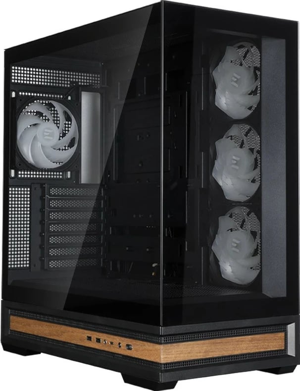 Kasë Zalman P40 NAMU ATX Midi Tower ARGB, panel qelq i temperuar, USB-C, 4x 120 mm ventilatorë, e zezë