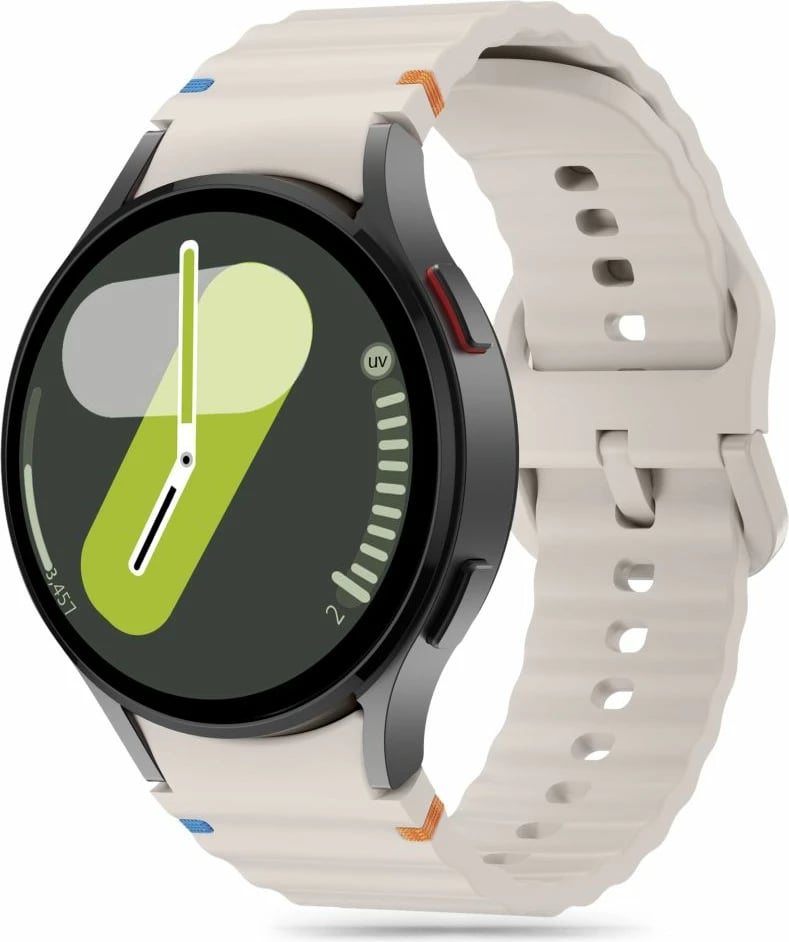 Rrip silikoni për smartwatch Tech-Protect për Samsung Galaxy Watch 4/5/5 Pro/6/7/FE, Bezhe