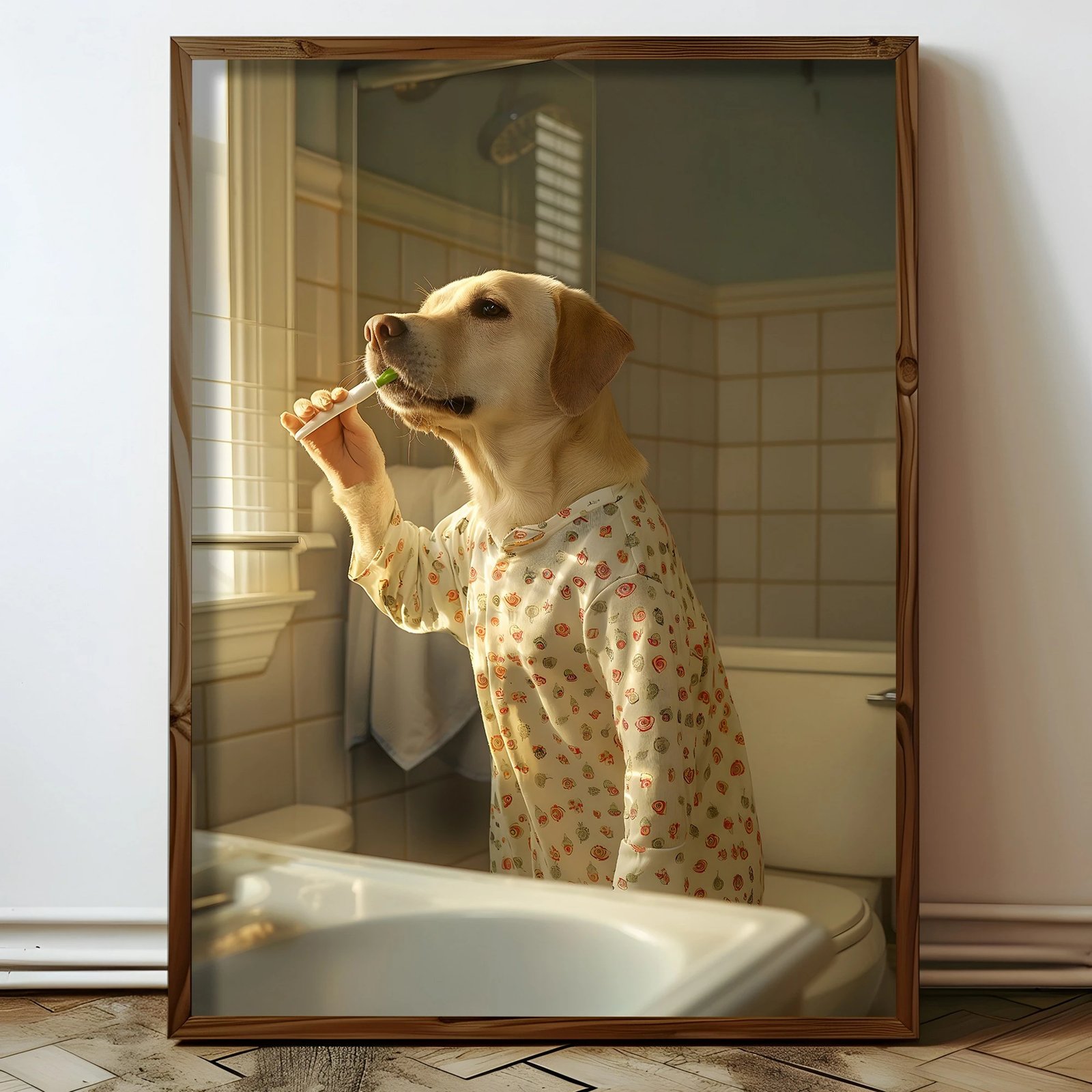 Pikturë dekorative me kornizë MDF, shumëngjyrëshe, HUM065, 50x70x3.5cm