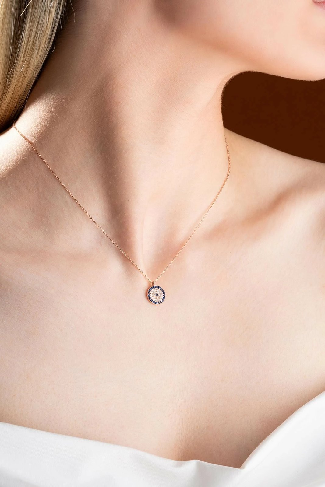 Qafore argjendi Jumeon, NRZ999082, ngjyrë rozë ari dhe kaltër e errët