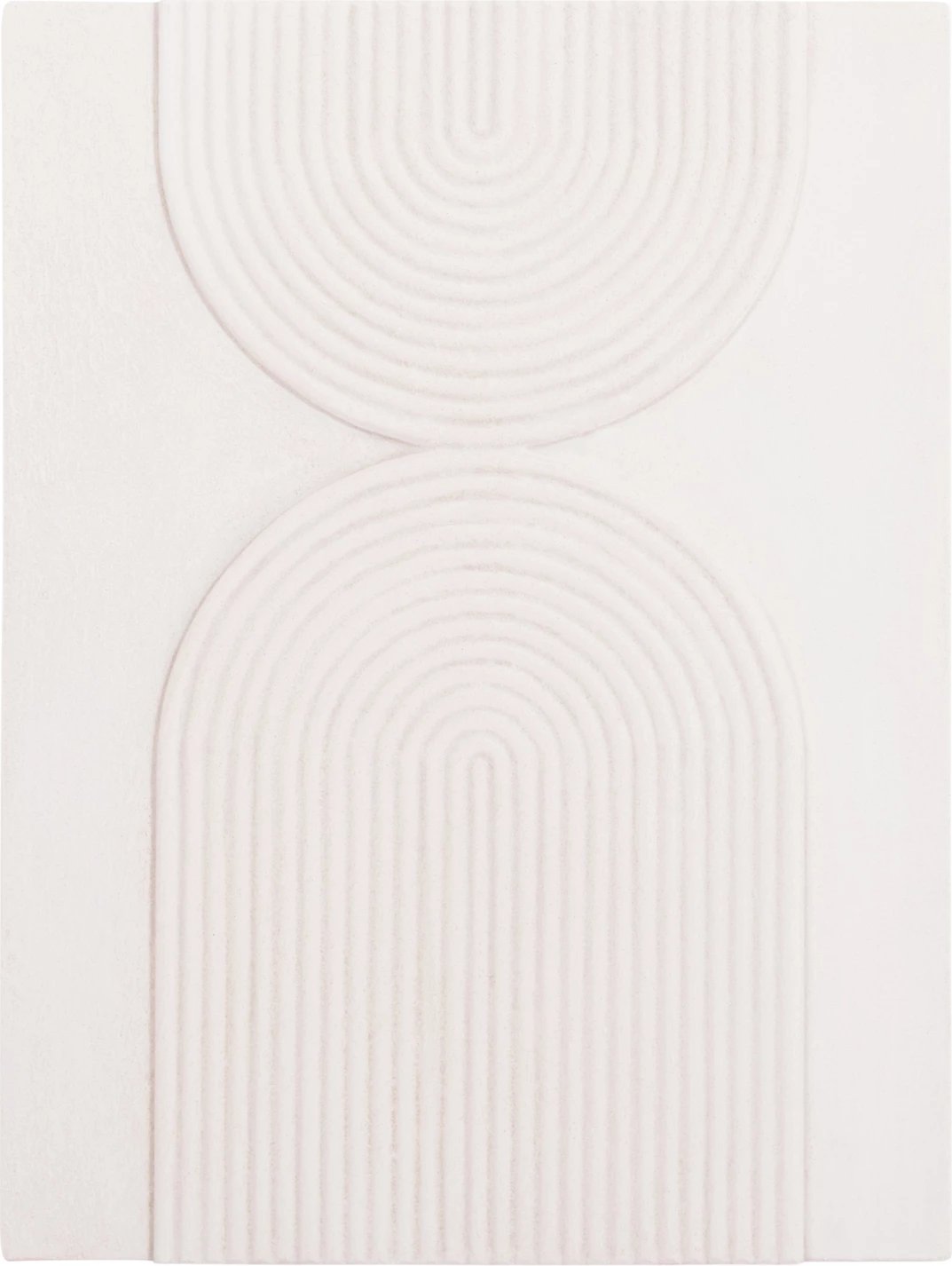 Panel dekorativ për mur, seri Santorini, FH4523, MDF, ngjyrë e bardhë, 60x4x80 cm