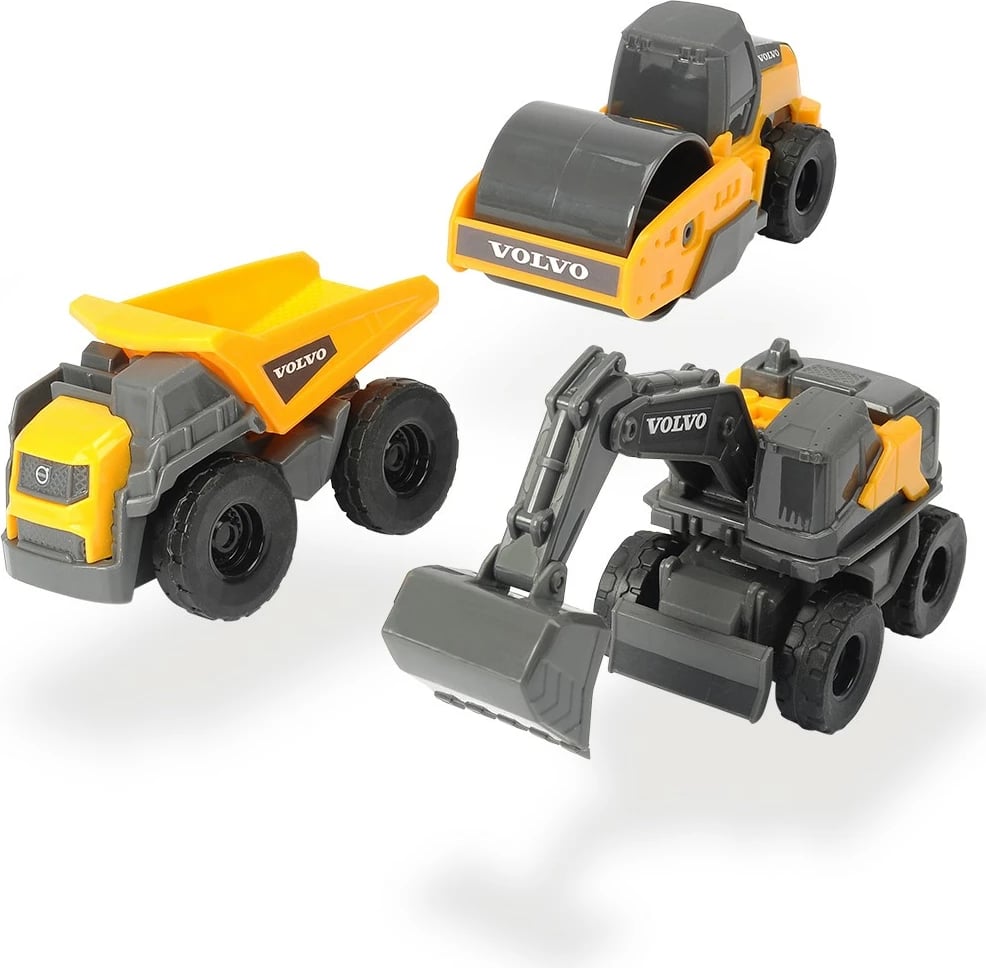 Set lodrash ndërtimi Dickie Volvo, 3 copë, plastikë, gri/verdhe