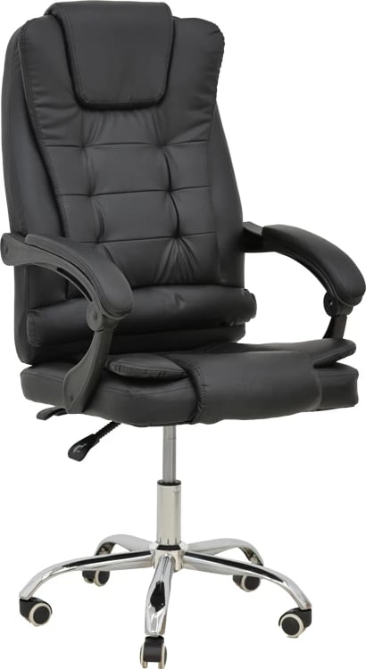 Karrige menaxheri për zyre, ngjyrë e zezë, Toronsi, 60x68x128cm