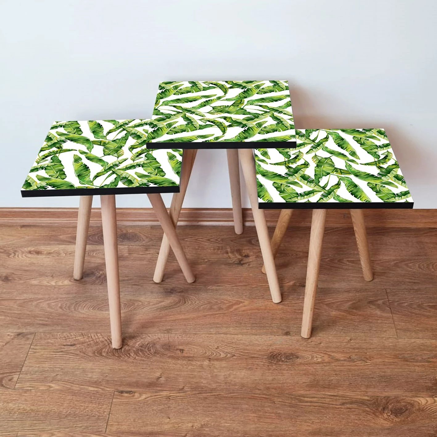 Set tavolinash të ndërlidhura (3 copë), Skye Decor, 3Shp253, ngjyrë e gjelbër