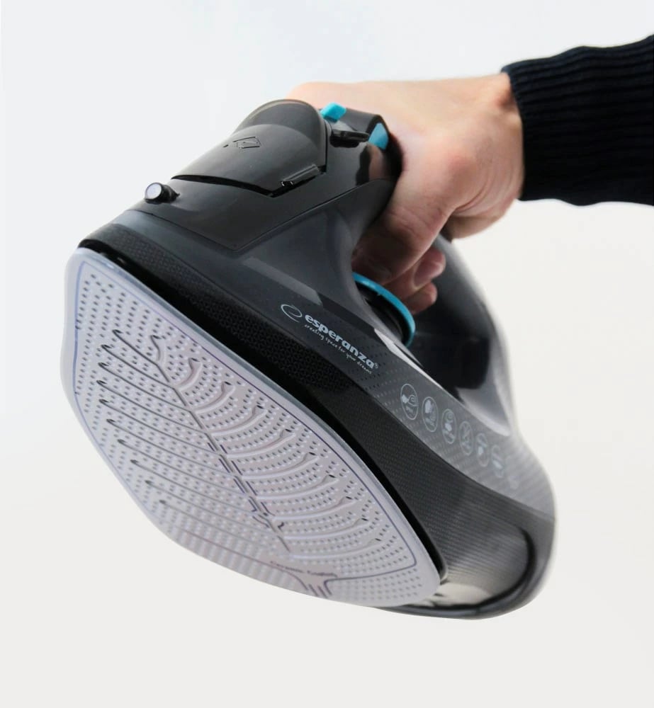 Hekur me avull Esperanza EHI010, 2600 W, pllaka qeramike, zi/gri