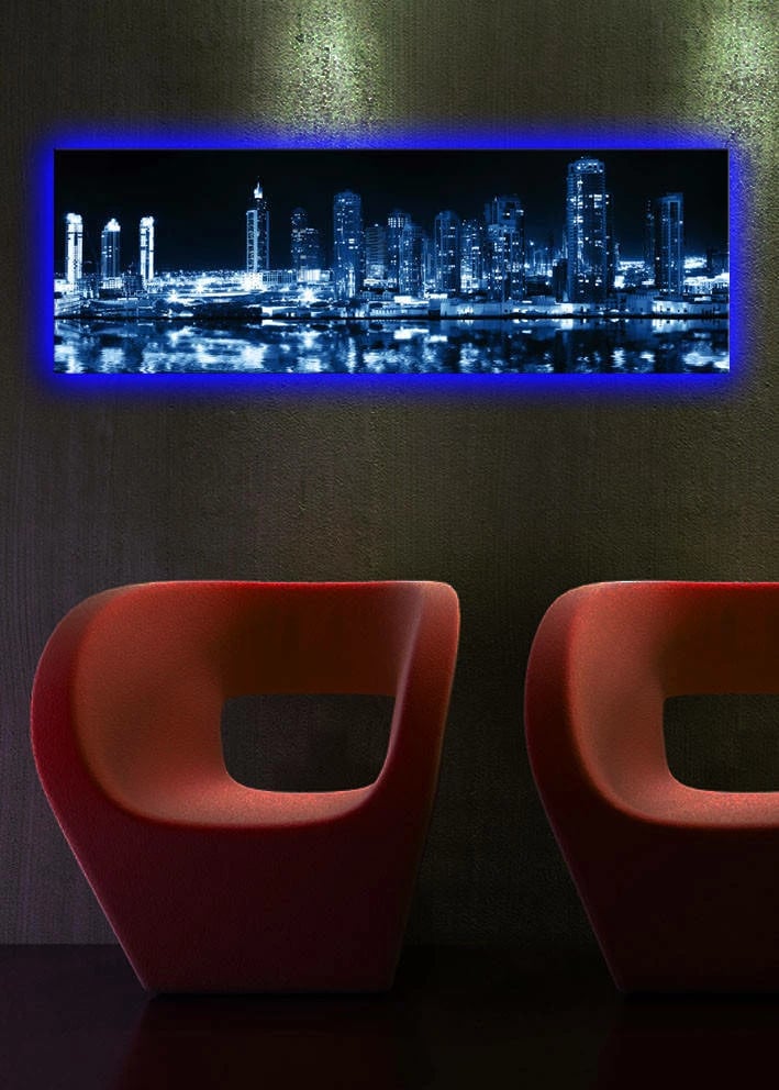 Pikturë dekorative me LED, shumëngjyrëshe, 30x90cm, 3090DACT-6