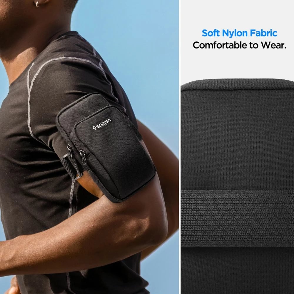 Mbështjellës krahu Spigen Dynamic Shield A702 për celular, i zi Mbështjellës krahu Spigen Dynamic Shield A702 për celular, i zi