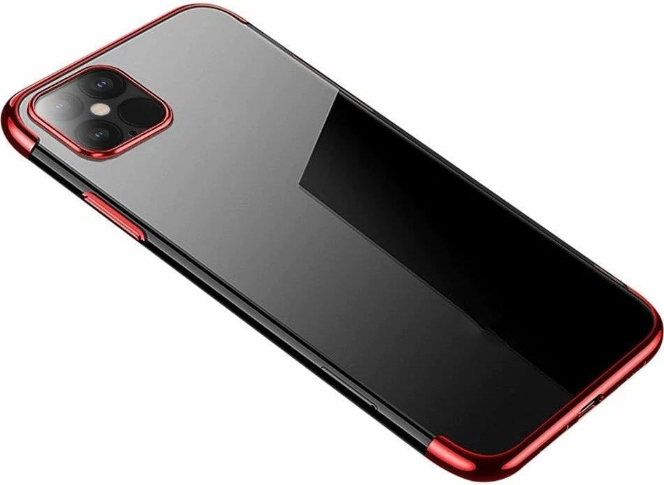 Mbështjellës Hurtel Clear Color 0.3mm për Samsung Galaxy S21 Ultra, Transparent, Kuq