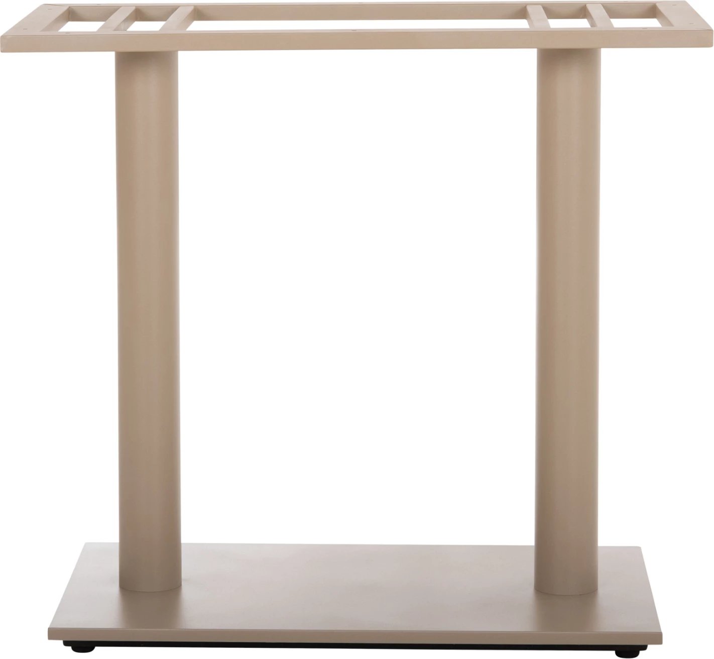 Baza për tavolinë metalike, ngjyrë kapuçino mat, me rregullues lartësie, 80x40x72cm