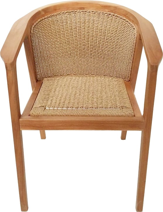 Karrige Granny, dru tik, litar sintetik, ngjyrë natyrale, 60x60x82cm