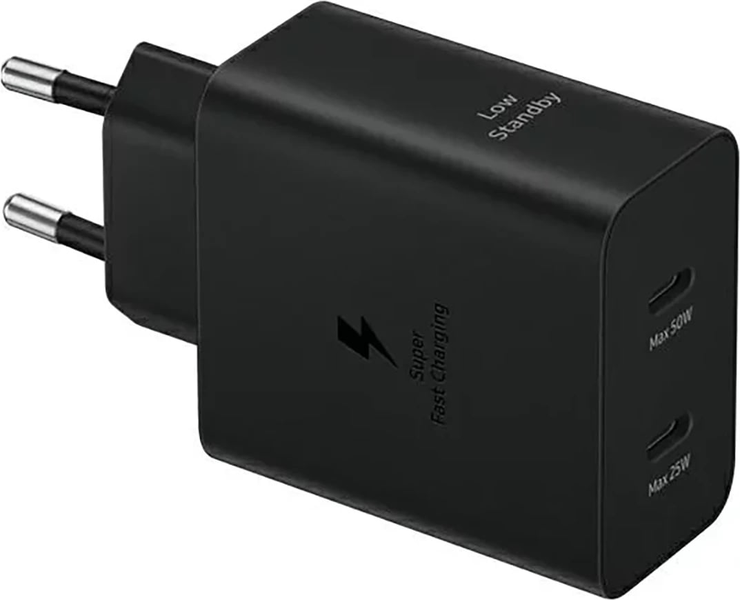 Karikues muri Samsung Power Adapter Duo EP-T5020XBEGEU, 2x USB-C, 50W, i zi