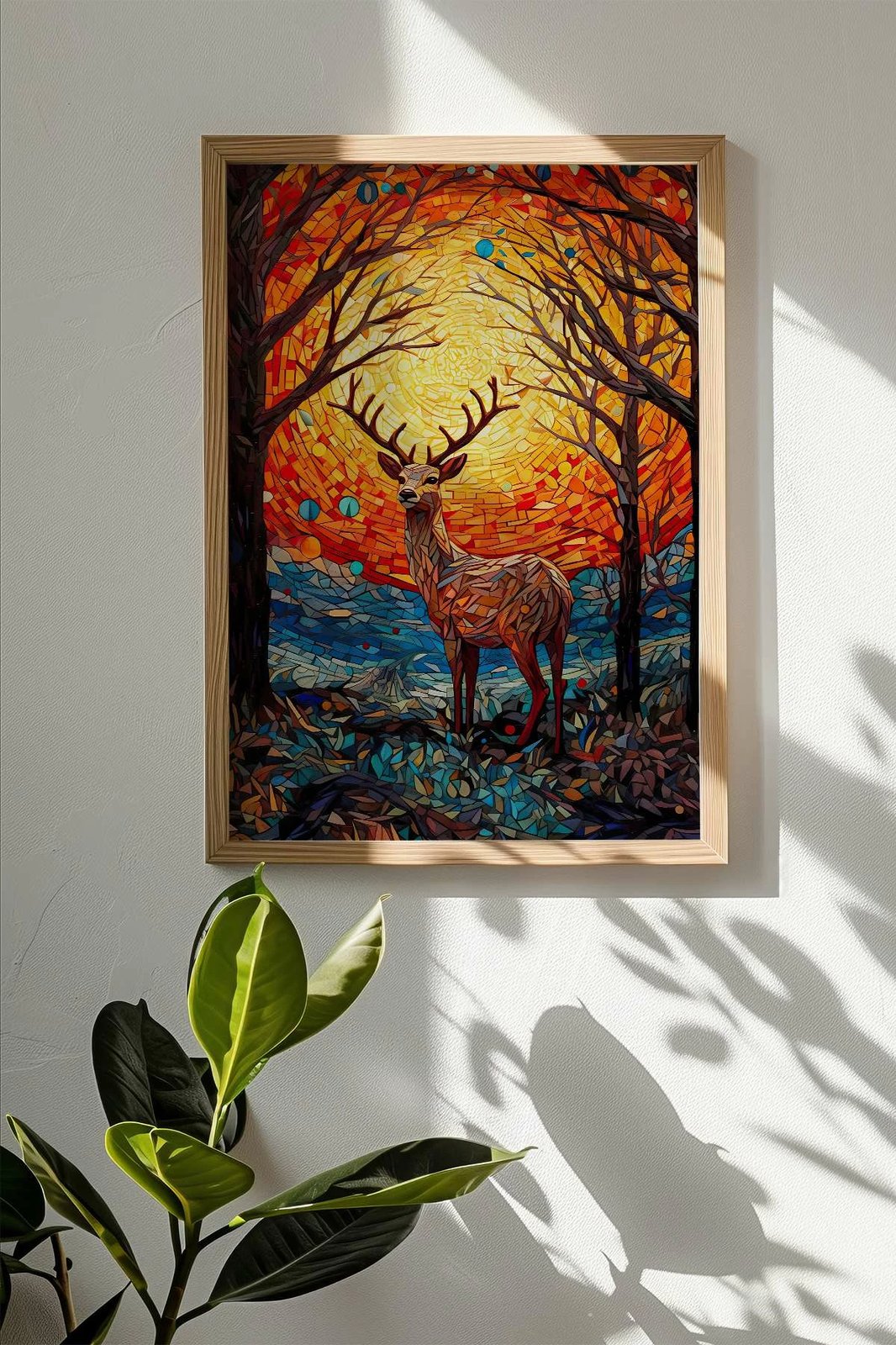 Pikturë dekorative me kornizë, shumëngjyrëshe, Wallity, Mscartmdl4, 33x48cm