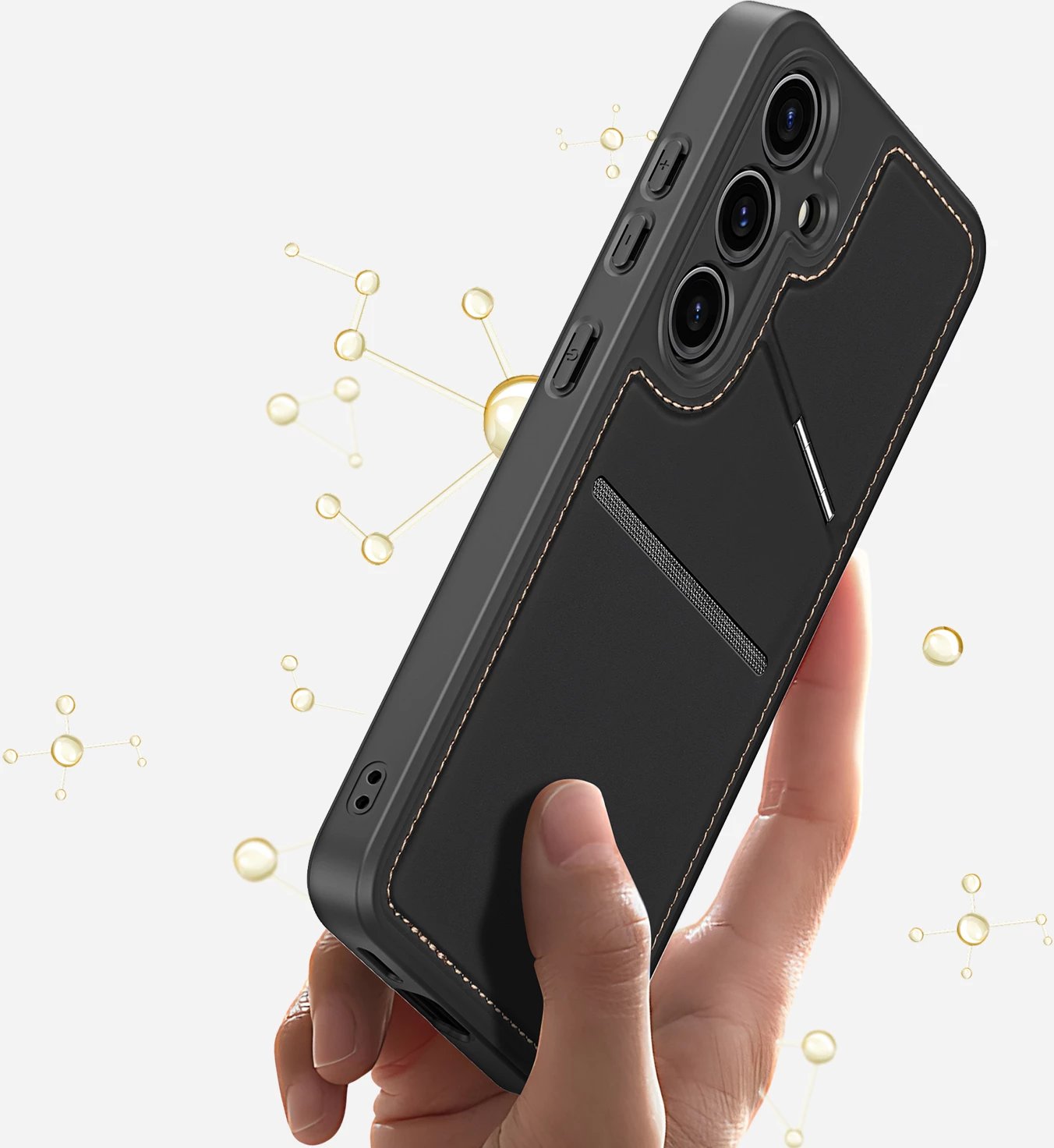 Mbështjellës Dux Ducis Rafi II Mag për Samsung Galaxy S24, me portofol dhe qëndrim, i zi