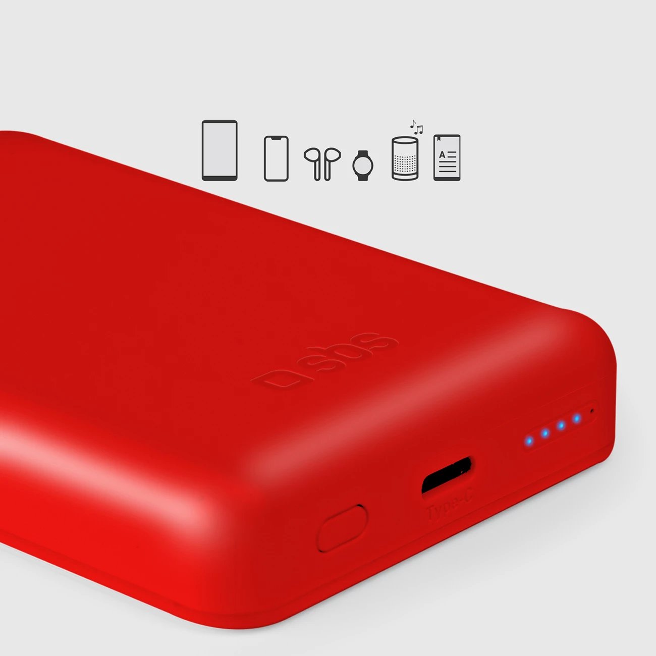 Powerbank SBS TEBB5000MAG1CR 5000 mAh, MagSafe, e kuqe